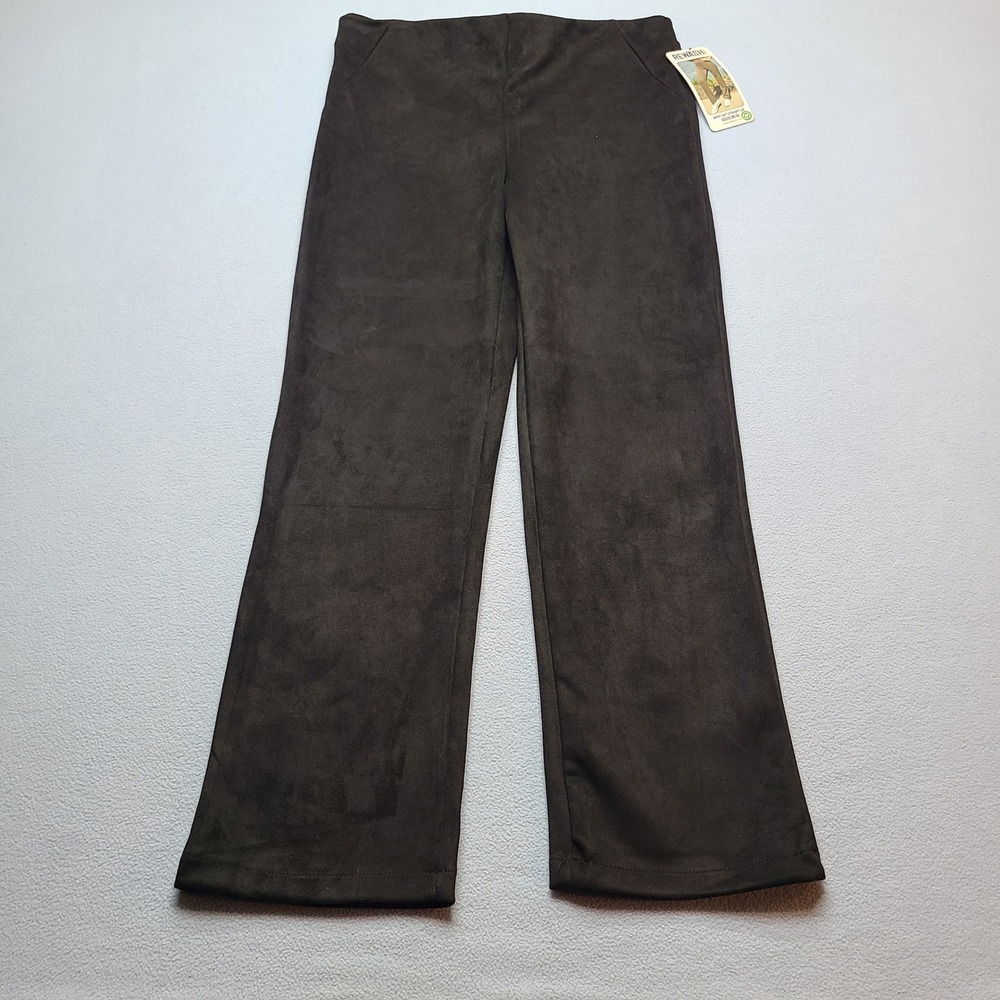 Rewash Faux Suede Pants Womens XL Black New Wide Leg Stretch Trousers